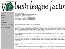 Tablet Screenshot of bushleaguefactor.com